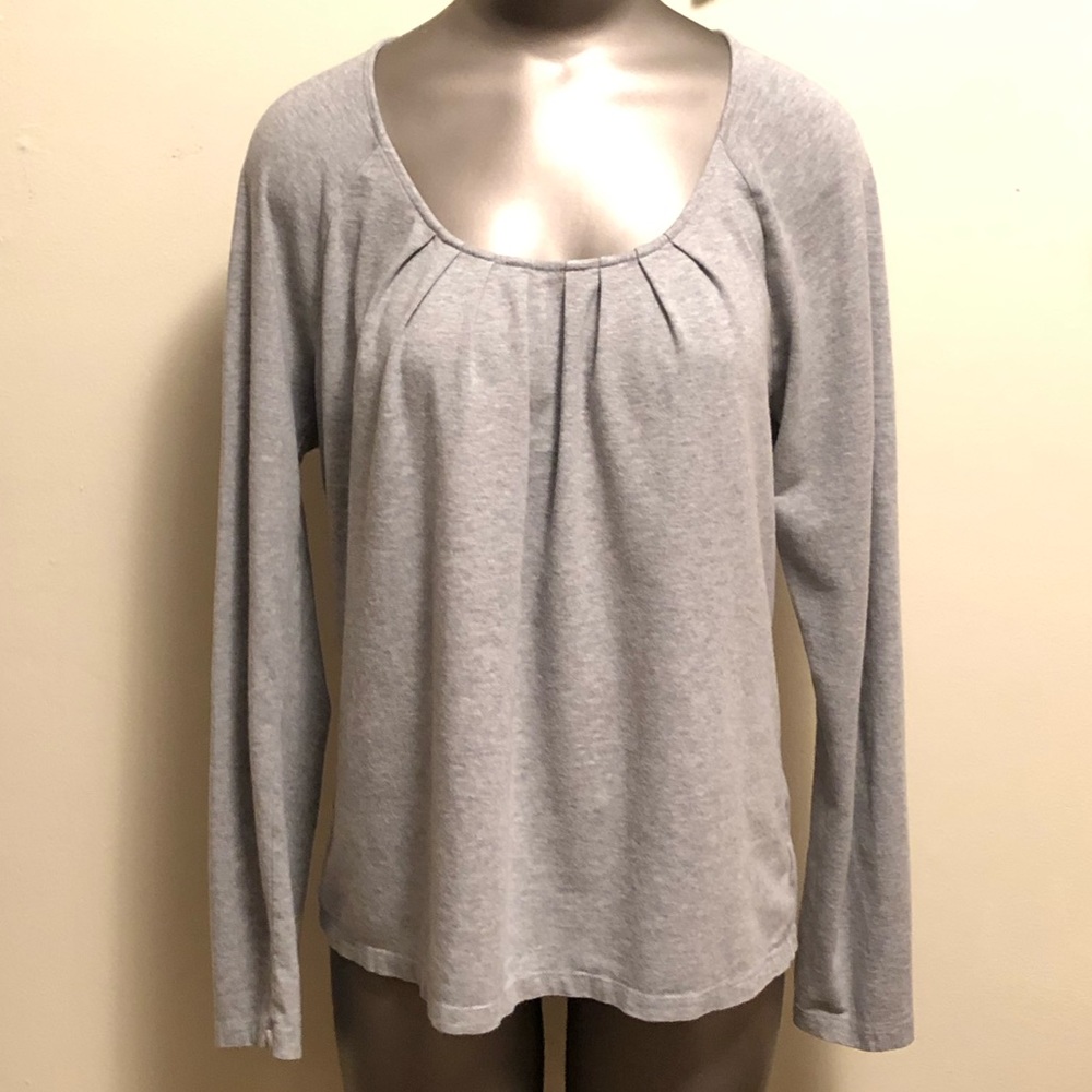 Talbots Pleated Neck Long Sleeve